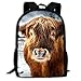 Produktbild 3D Printing Adult Shoulder Bag Highland Cattle School Backpack Bag ILY Bag Hiking Bag for Men and Women