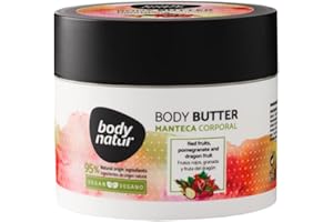 BODYNATUR - Manteca Corporal de Frutos Rojos - Vegan Body Butter - Crema para Pieles Secas - Unisex - 200 ML