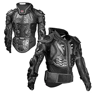 boxoon Full Body Armor Breathable Elastic Protective Zipper Motorcycle Guard Jacket Motorbike Armor