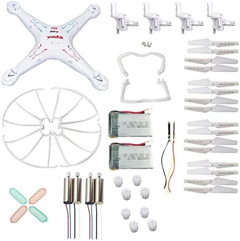 NICEKER Original Syma X5 X5C X5C-1 Quadcopter Spare Parts Crash Pack Kit Replacement, White(As shown)