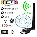Produktbild HKFV USB Wireless LAN Adapter + Antenne 150 MBit/s Wireless USB WiFi Netzwerkadapter für PC LAN-Karte mit Antenne 802.11N