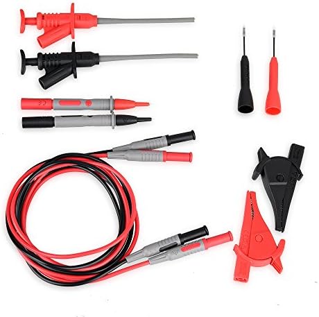 Multimeter Test Leads, OIZEN 10-Pieces Electronic Professional Test Leads Kit Includes Banana Plug Lead Extensions Test Probes Alligator Clips etc.