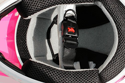 Motorradhelm Kinder Cross Helme Sturzhelm Schutzhelm Helm für Motorrad Kinderquad und Crossbike Modell Design 2015 in pink (Small)