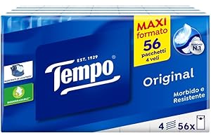 ‎TEMPO Tempo Classic Taschentücher - 4-lagig -56 Packungen