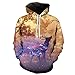 Produktbild Geili Herren Kapuzenpullover Weihnachten 3D Druck Weihnachtsmann Schneemann Rentiere Sweatshirt Herbst Winter Übergrößen Langarm Hoodie mit Tasche Bluse Mantel für Männer Größe M-3XL