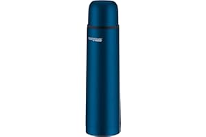 ‎THERMOCAFÉ BY THERMOS THERMOcafé by THERMOS Thermosflasche Edelstahl Everyday, Edelstahl blau 700ml, Isolierflasche 4058.259.075 auslaufsicher, Thermoskanne mit Becher hält 12 Stunden heiß, 24 Stunden kalt, BPA-Free
