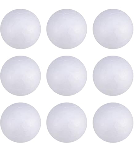 Boule Polystyrène 60 Boules Polystyrène GKZB - 5 Tailles (2-5cm) Pour Artisanat Boules Mousse Bricolage