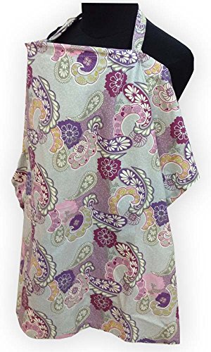 Palm and Pond Large Breastfeeding Cover, in Purple Paisley