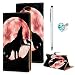 Produktbild Flip Hülle für Sony Xperia XA2 Plus Schutzhülle Stoßfest Tasche Case Handyhülle Wallet Bookstyle Handytasche Kredit Kartenfächer Magnetisch Ständer Handyschale PC Innere Schale Wolf