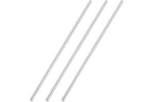 QUARKZMAN Varilla Redonda Sólida de Acero Inoxidable 304 de 4 mm x 150 mm para Manualidades DIY - 3 Unidades