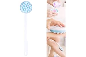 ZJCHAO Body Brush Massager, Longue poignée Lotion Huile Crème Applicateur Corps Arrière Jambe de bain Brosse Masseur Masseur Outil