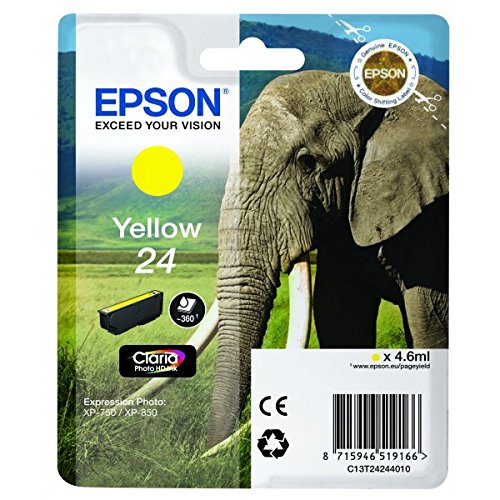 Epson T2424 Tintenpatrone Elefant, Singlepack gelb