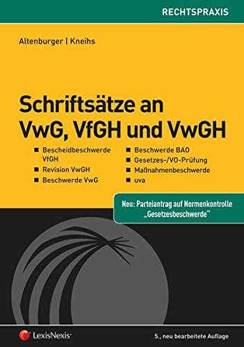 Preisvergleich Produktbild Schriftsätze an VwG, VfGH und VwGH (Rechtspraxis)