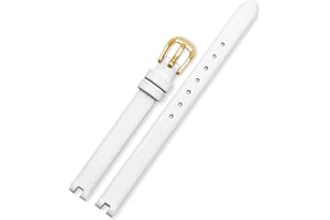 ELEGANTYL 8mm 10mm 12mm or argent boucle ardillon + noir/blanc/rouge bracelet de montre en cuir véritable pour femmes accessoires de montre