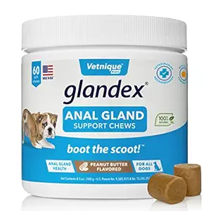 Glandex Soft Chews Anal Gland Fiber Supplement for Dogs (60 Chews)