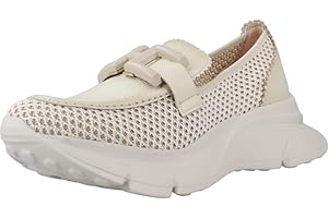 Hispanitas - HV243306 Nata - Zapato mocasín Calado con cuña, de Malla y Piel, sin Cordones, Suela de Goma, para: Mujer