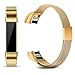 Produktbild Konikit Fitbit Alta und Alta HR magnetisch Bands, Band Milanaise Schlaufe Edelstahl Metall Ersatz-Armband, Armbänder Accessoires für Damen Herren, 06.Gold, 5.5"-8.1"