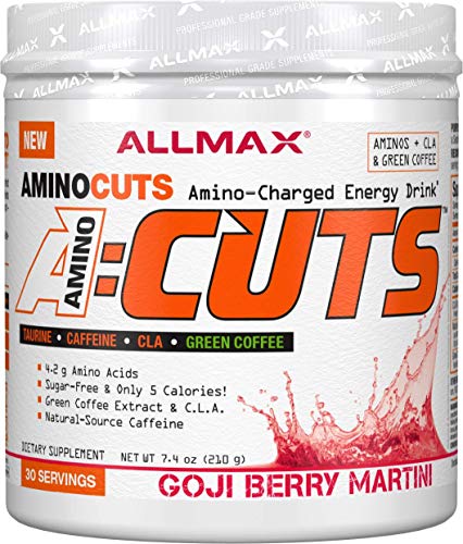 ALLMAX Nutrition, AMINOCUTS (ACUTS), Weight-Loss BCAA (CLA + Taurine + Green Coffee), Goji Berry Martini, 7.4 oz (210 g)