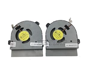 DBTLAP Portable CPU Ventilateur Refroidisseur pour Dell pour Alienware M15X 2015 Nouveau Series DFS200805000T 0.5A FG22 FH23 DC28000FCF0 DP/N 09F65X Ventilateur