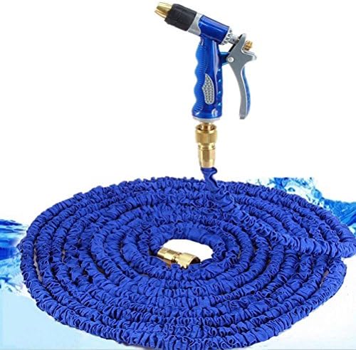 NEW 2017 Garden Hose 50 -150Feet Expandable Hose With All Brass Connectors, 8 Pattern Spray Nozzle And High Pressure, Expanding Garden Hose (50ft)