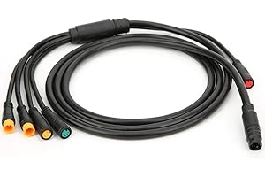 VGEBY Bicycle Cable, Waterproof 1 for 5 Integrated Bike Cable with Light Function Professional Stable Bikes Replacement Accessory for Mountain Road Bike Ebike Waterproof Controller