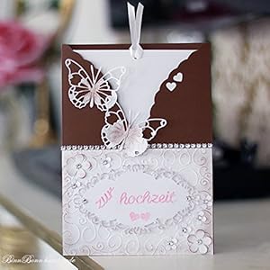 XL Glückwunschkarte Glückwunsch Hochzeitskarte Geldgeschenk Handarbeit binnbonn