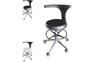 Floreo POLIRONESHOP MEDIC sgabello per dentista tattoo studio centro medico (Nero)