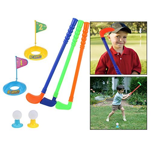 OFKPO-Ensemble-de-Golf-Jouet-pour-Enfants-Mini-Golf-en-Plastique-Jeu-de-Balles-Enfants-Plein-Air-Jouet-de-Sport