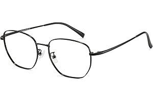 Cyxus Blue Light Blocking Computer Glasses, Clear Lens Retro Eyewear, Unisex 8015T01