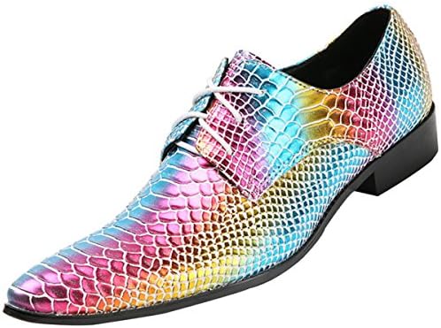 QVRGE Men's Fashion Personality Hair Stylist Shoes Locke Casual Shoes Evening Shoes,Color-45EU