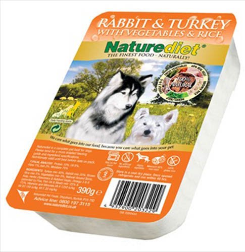 Naturediet Rabbit and Turkey 390 g (Pack of 18)