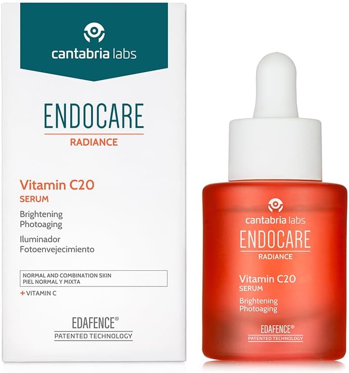 Cantabria Labs – Endocare Radiance Vitamin C20 Serum – 30 ml – Sérum Antioxidante con Vitamina C Pura – Reduce los Signos del Fotoenvejecimiento