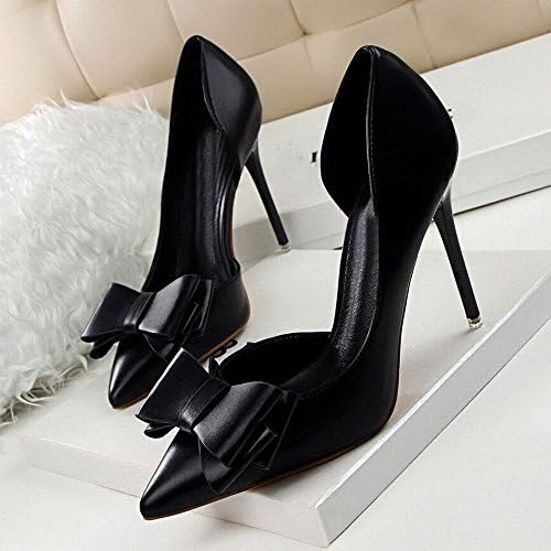 Fashionable Sweet High-Heeled Shoes with High-Heeled Shallow Pointed Pointed Side of the Hollow Shoes,F,34