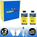 Produktbild superInk KIT 500ml SCHWARZ Pigment (250ml x 2) kompatibel Tinte zum Nachfüllen von Epson Tintenstrahldrucker Patronen + 2 Satz Zubehör (1 Paar Handschuhe + 1 Spritze 10ml + Nadel + Kappe)
