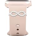 MINUTIAE Inifity Shape Pendant Decorative Ring Loops Jewellery Accessories Compatible with Smart Watch Silicone Band Strap - Skin Friendly Brass Alloy | Ideal Gift for Her/Women/Girls