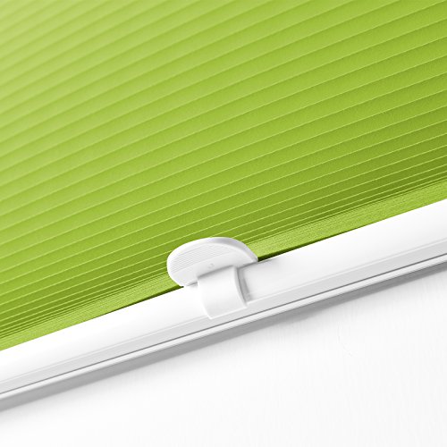 Rollos für Fenster 50 x 100 Klemmfix Sonnenschutz Jalousien Plissee weiß – Grün 60×130 (BxH) - 3