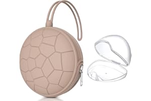 Smlpuame Dummy Holder Case Set,BPA Free Silicone Pacifier Holder Pod,Dummy Storage Box,Portable Soother Pods for Baby Nappy Changing Bag Stroller,Travel,Home,Easy to Clean(Blush)