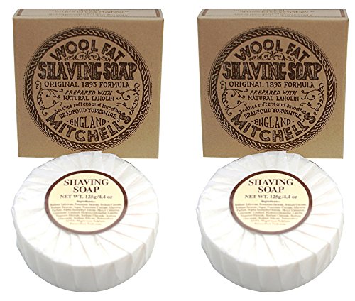 Mitchells Wool Fat Shaving Soap Refill (125 Gram) - Pack of 2