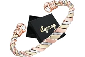 Cigmag Lymphatic Drainage Copper Bracelet for Women Ultra Strength Magnet Solid Pure Copper Magnetic Bracelet Adjustable with Present Box
