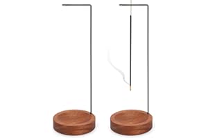 TRLREQ Confezione da 2 supporti per bastoncini di incenso, 7 in 1, base in legno, porta incenso per casa, yoga