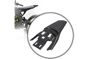 JFG RACING Motorcycle Rear Fender Upgrade Motorcycle Fender Protector Thicken ABS Plastic Electric Dirt Bike Mudguard for Sur-Ron-Carbon Fiber