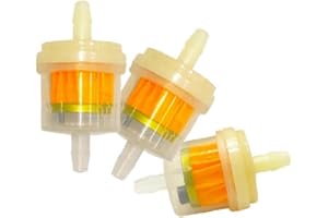 BEMVP 3 Pcs Motorcycle Petrol Gas Fuel Gasoline Oil Filter for Scooter Motorcycle Moped Gas Scooter Dirt Bike Atv Kart Oil Fuel Filter