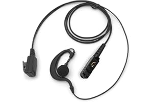 SUNDELY® Auricular auricular auricular para Motorola Radio DP2400 DEP570 DGP5050e MTP3000 XPR3500 XiR E8600 MotoTRBO Walkie Talkie Multi-pin con micrófono PTT en forma de G gancho gancho gancho