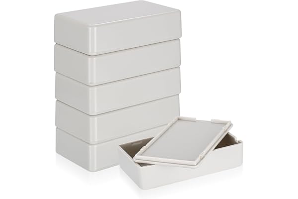 6 Pcs Boîtes de Jonction, Boîtiers électroniques en Plastique Cas de Projet, Boîtier de Câblage, Boîte de Connexion de Câblage pour Électrique (Blanc, 85x50x21mm)