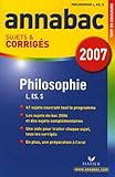 Philosophie Tle L, ES, S : Sujets et corrigés