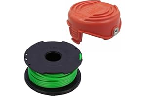 ARMYJY Linea di bobina per tagliabordi con copertura per bobina di ricambio per tagliabordi per Black & Decker GL7033 GL8033 GL9035