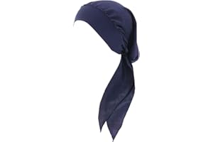 YONKOUNY Chimio Turban Femmes Été Élégante Coiffure Couleur Unie Mousseline Bandana Casquette Cancer Confortable Tissu Bonnet de Nuit Pour Chimiothérapie, La Perte de Cheveux, Le Sommeil