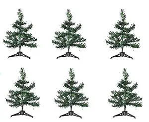 SC 1 feet Long Artificial Christmas Tree with Stand Pack of 6