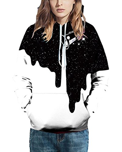 Tomwell Hombre Y Mujer Moda King Queen Impresión Sudaderas con Capucha Manga Larga Pullover Camisas Jersey Hoodies Parejas Tops G Queen EU S