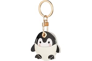 AXFEE Airtag Porte Clé, Mignon PU Étuis pour Apple AirTag, Portable Key Finder pour Clés Enfants Animaux de Compagnie, [ Porte- Clés Contrôle d'Accès] (Airtag Non Inclus)